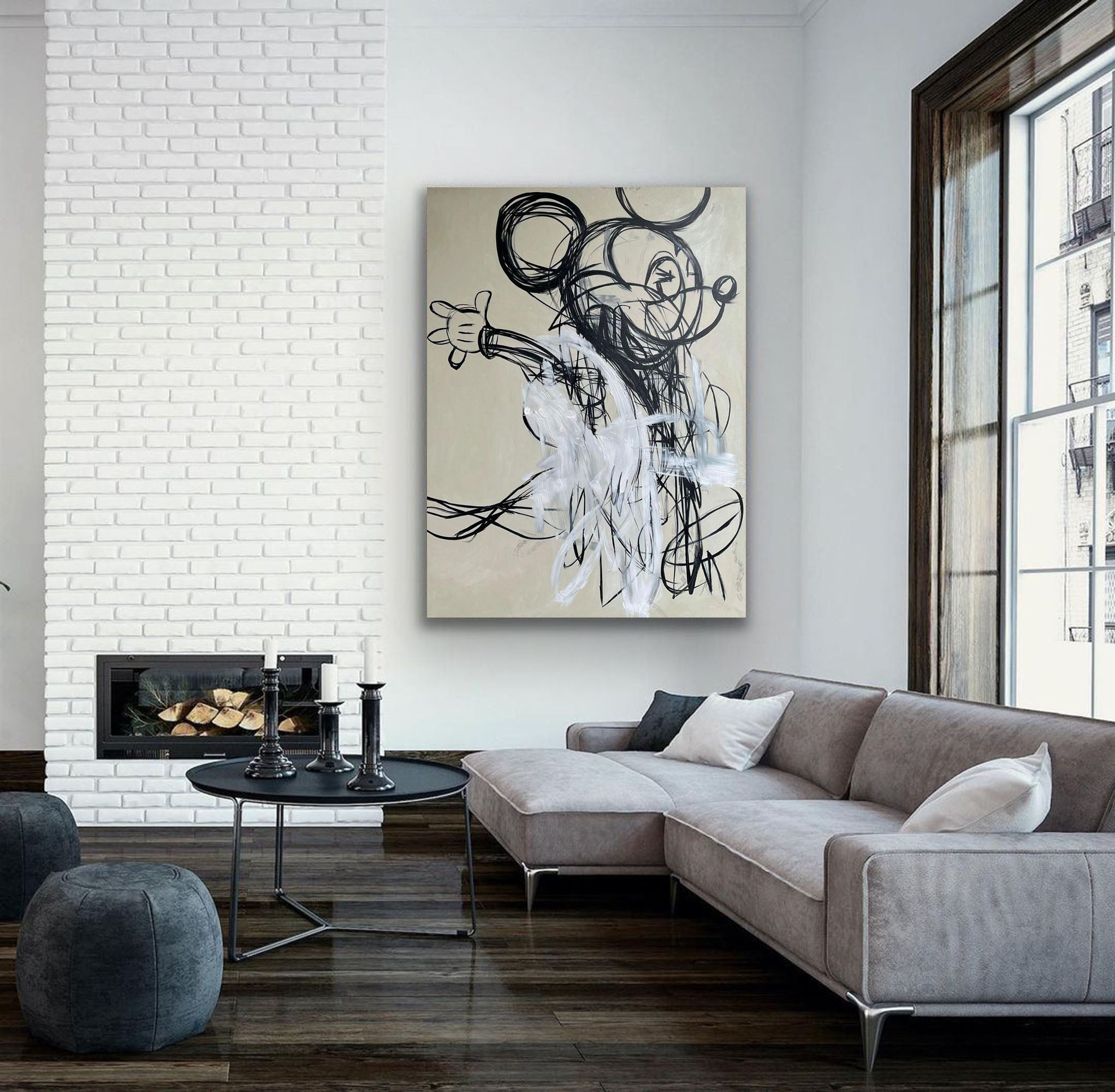 Pop Art Painting hand - painted #HM357-Homemural