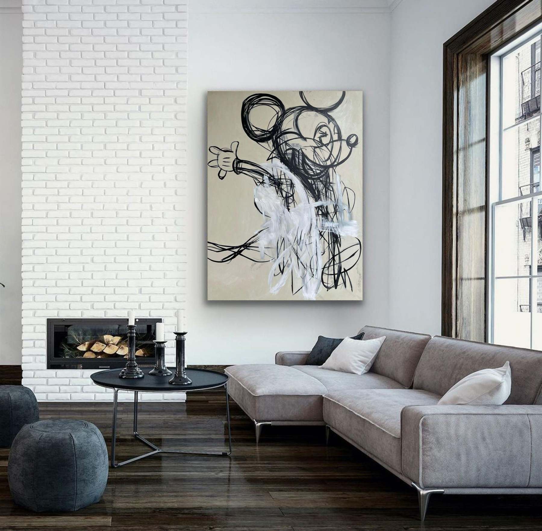 Pop Art Painting hand - painted #HM357-Homemural