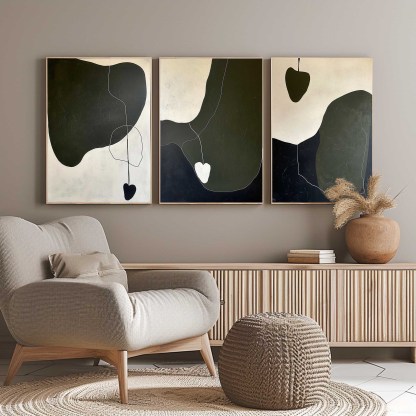 Abstract Painting Set of 3 #SP153-Homemural