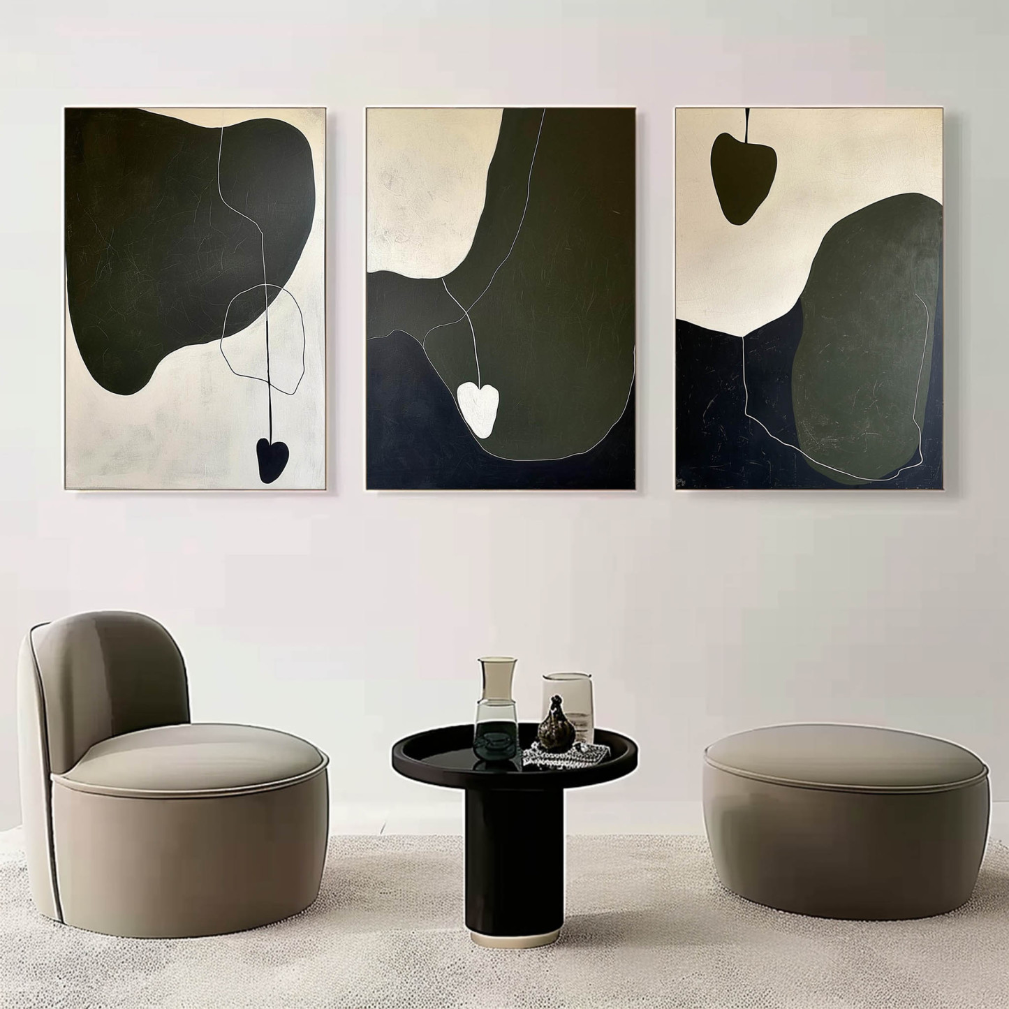 Abstract Graffiti Art Painting hand-painted Set of 3 #HM1359