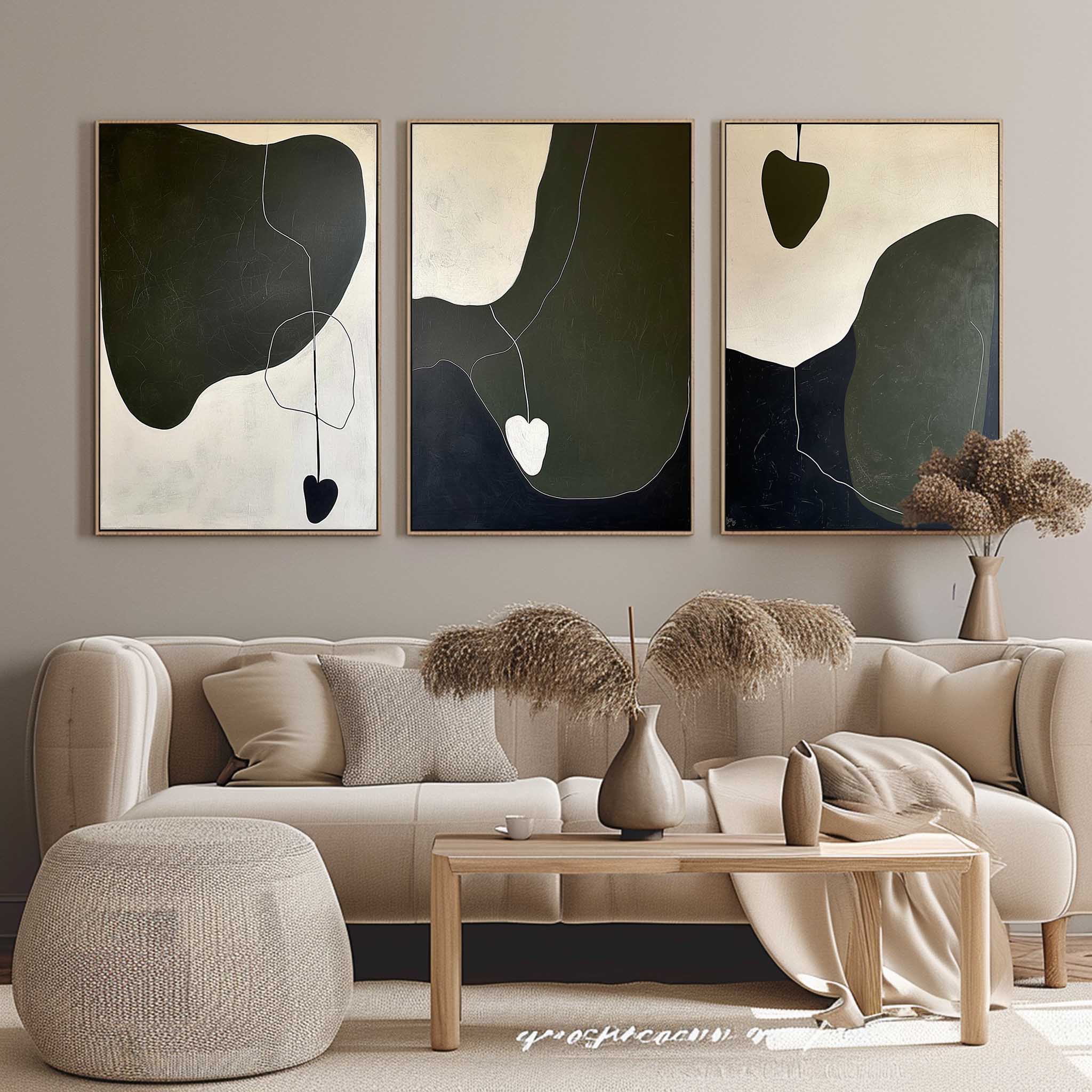 Abstract Painting Set of 3 #SP153-Homemural
