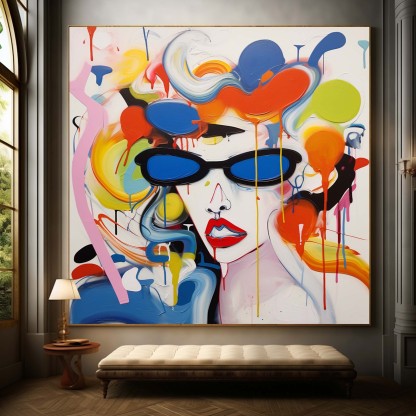 Abstract Graffiti Art Painting hand-painted #HM842-Homemural