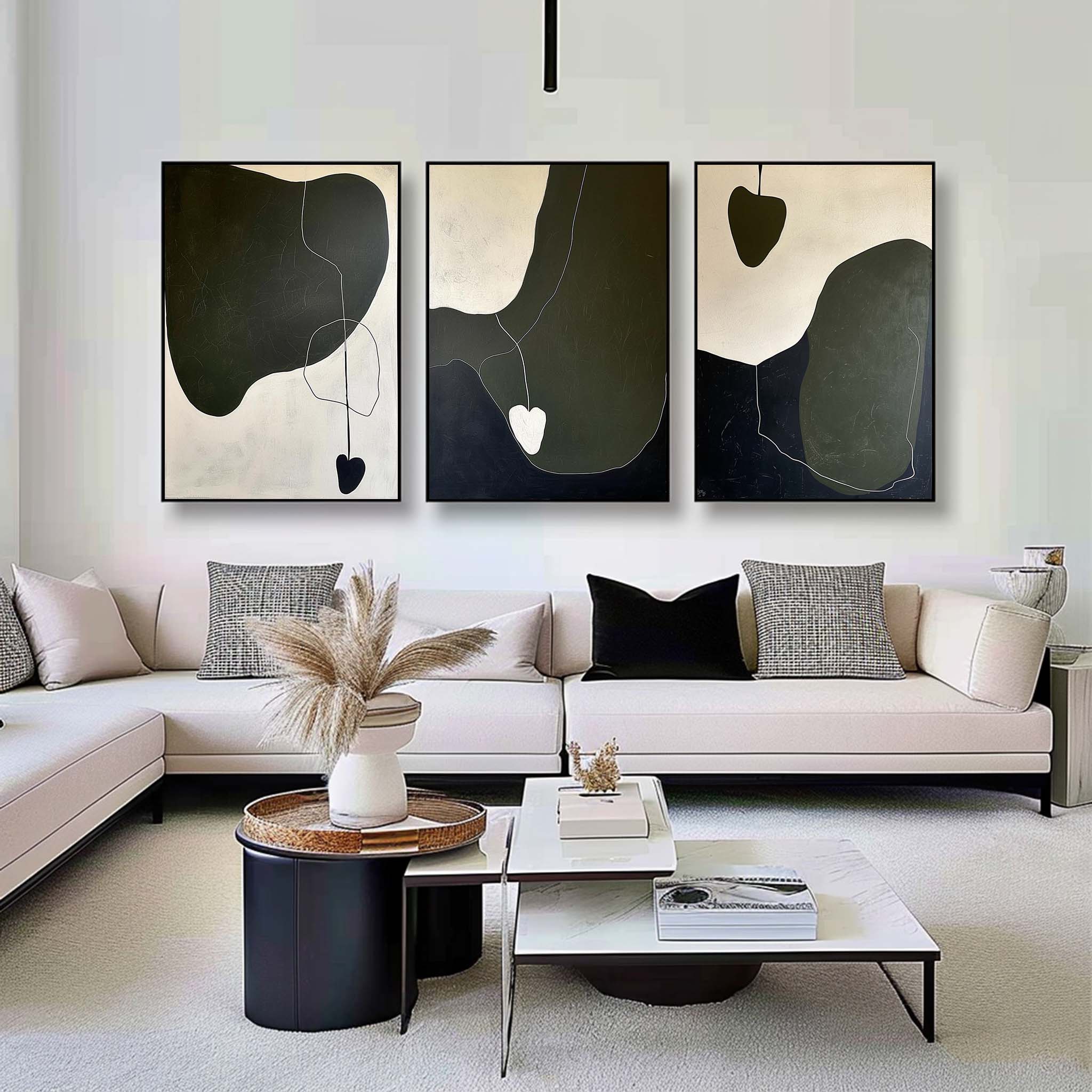 Abstract Painting Set of 3 #SP153-Homemural