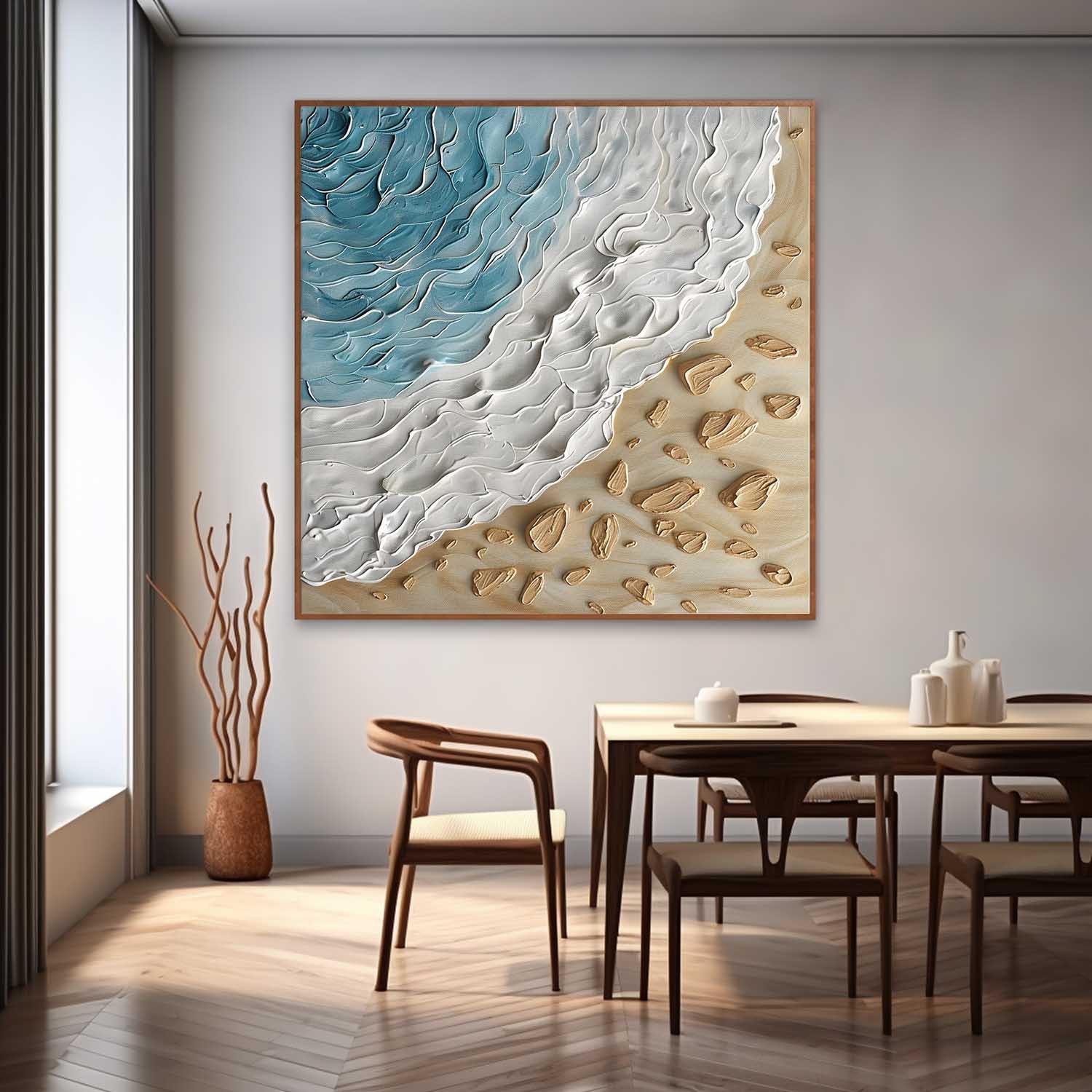 Plaster Art Painting hand - painted #HM891-Homemural