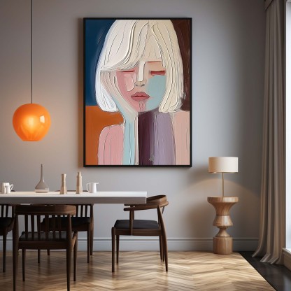 Plaster Art Painting hand - painted #HM100-Homemural