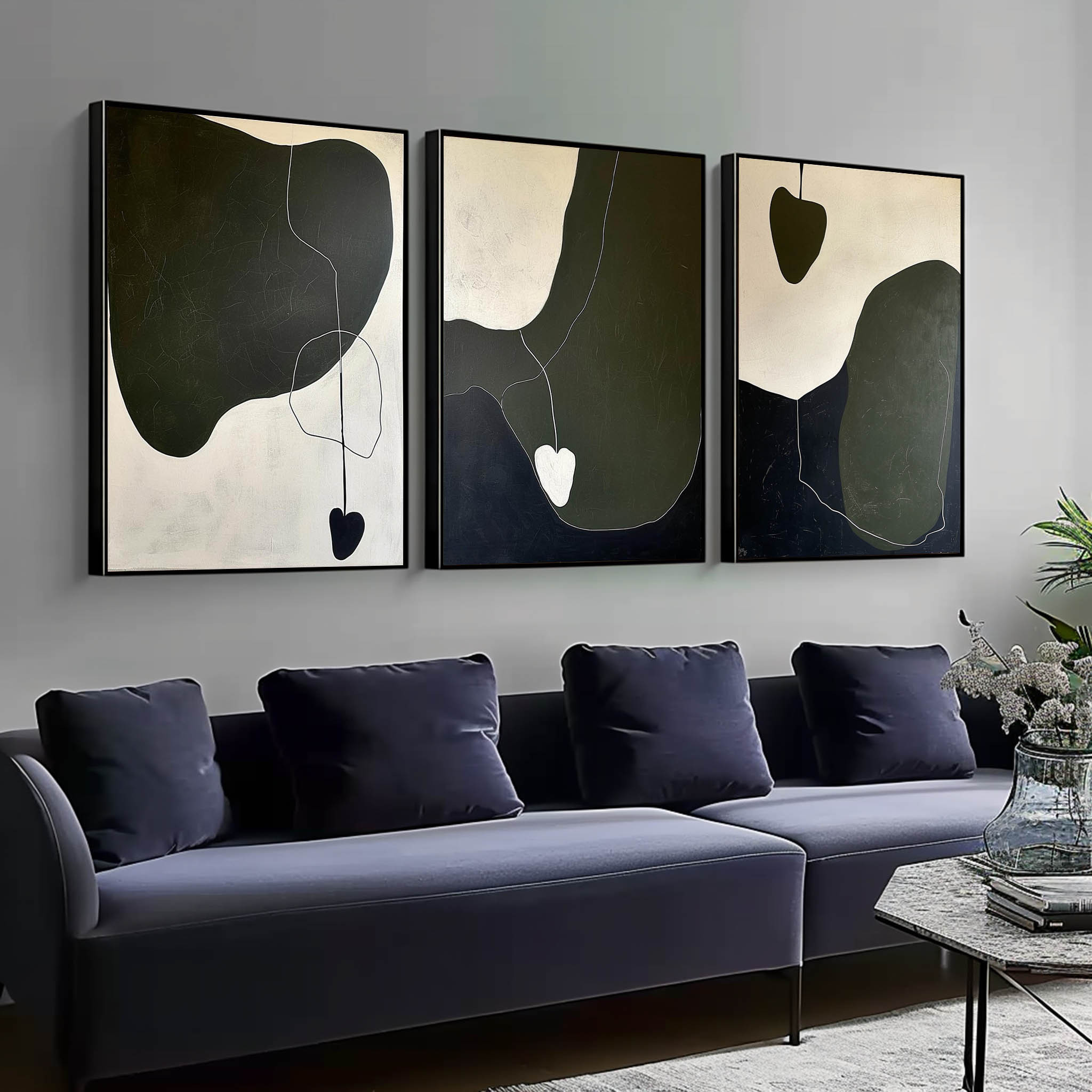 Abstract Painting Set of 3 #SP153-Homemural