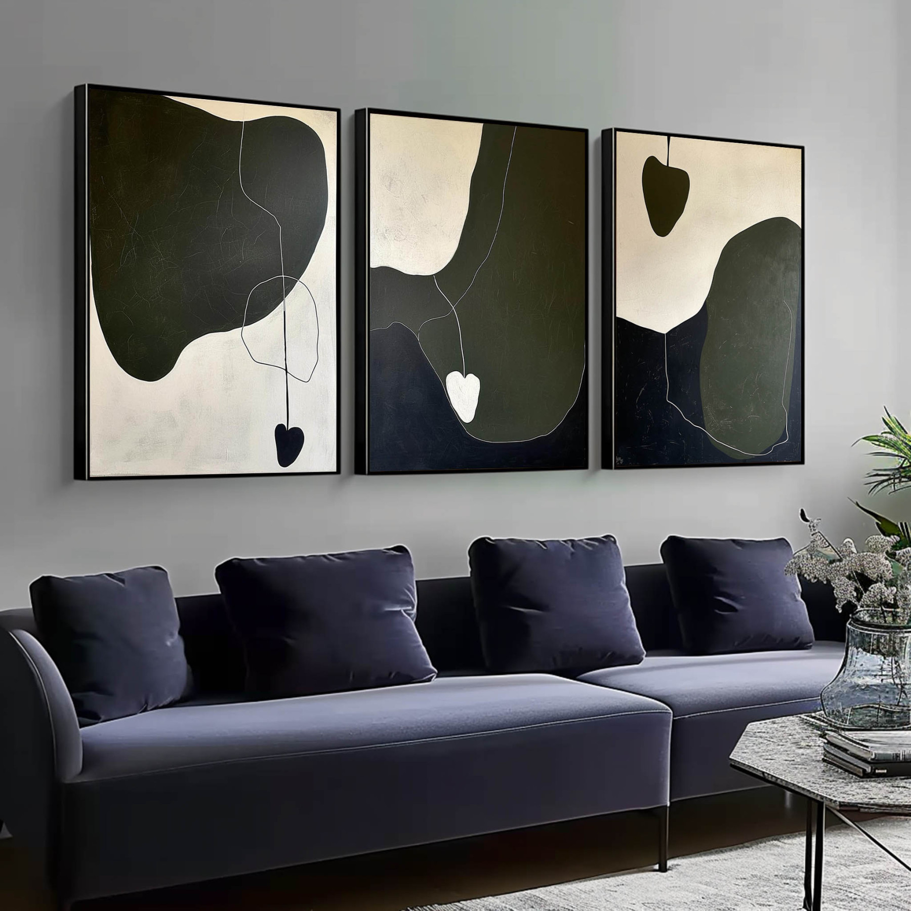 Abstract Painting Set of 3 #SP153-Homemural
