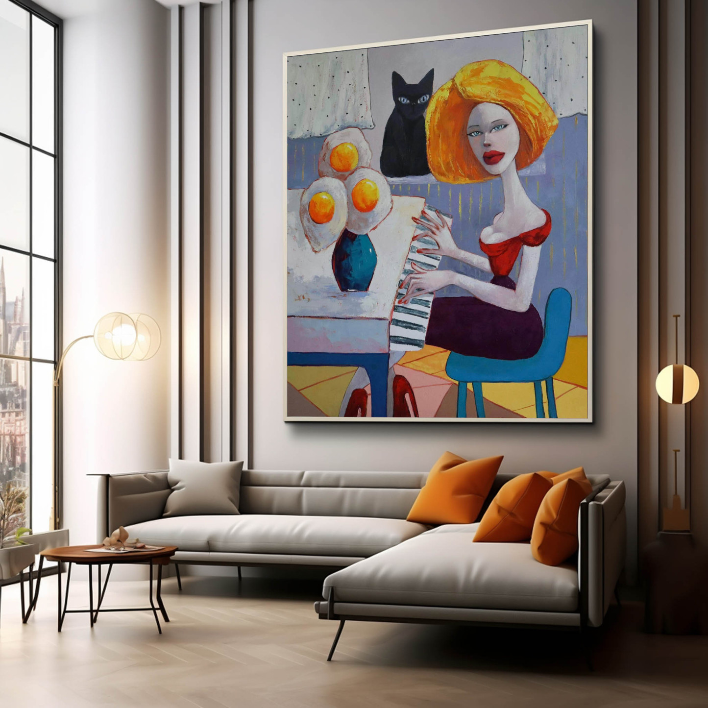 Pop Art Painting hand - painted #HM26