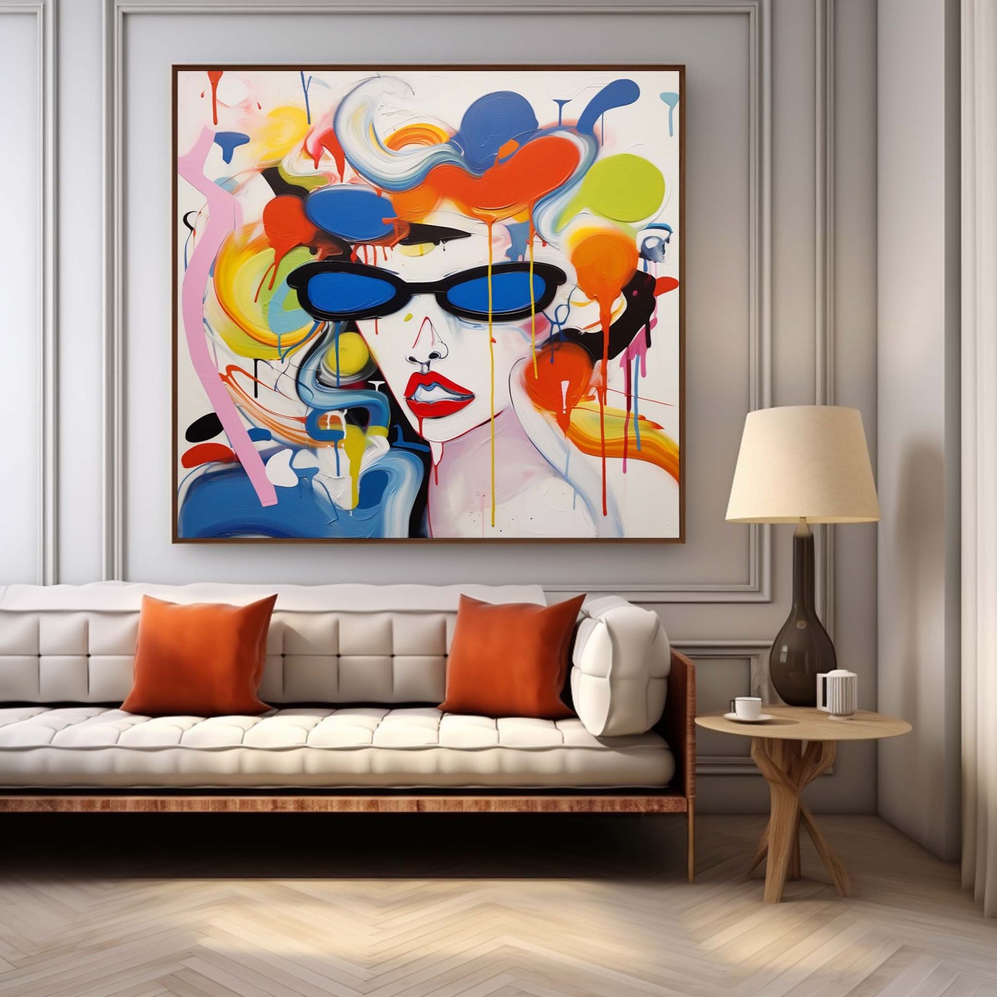 Abstract Graffiti Art Painting hand-painted #HM842-Homemural