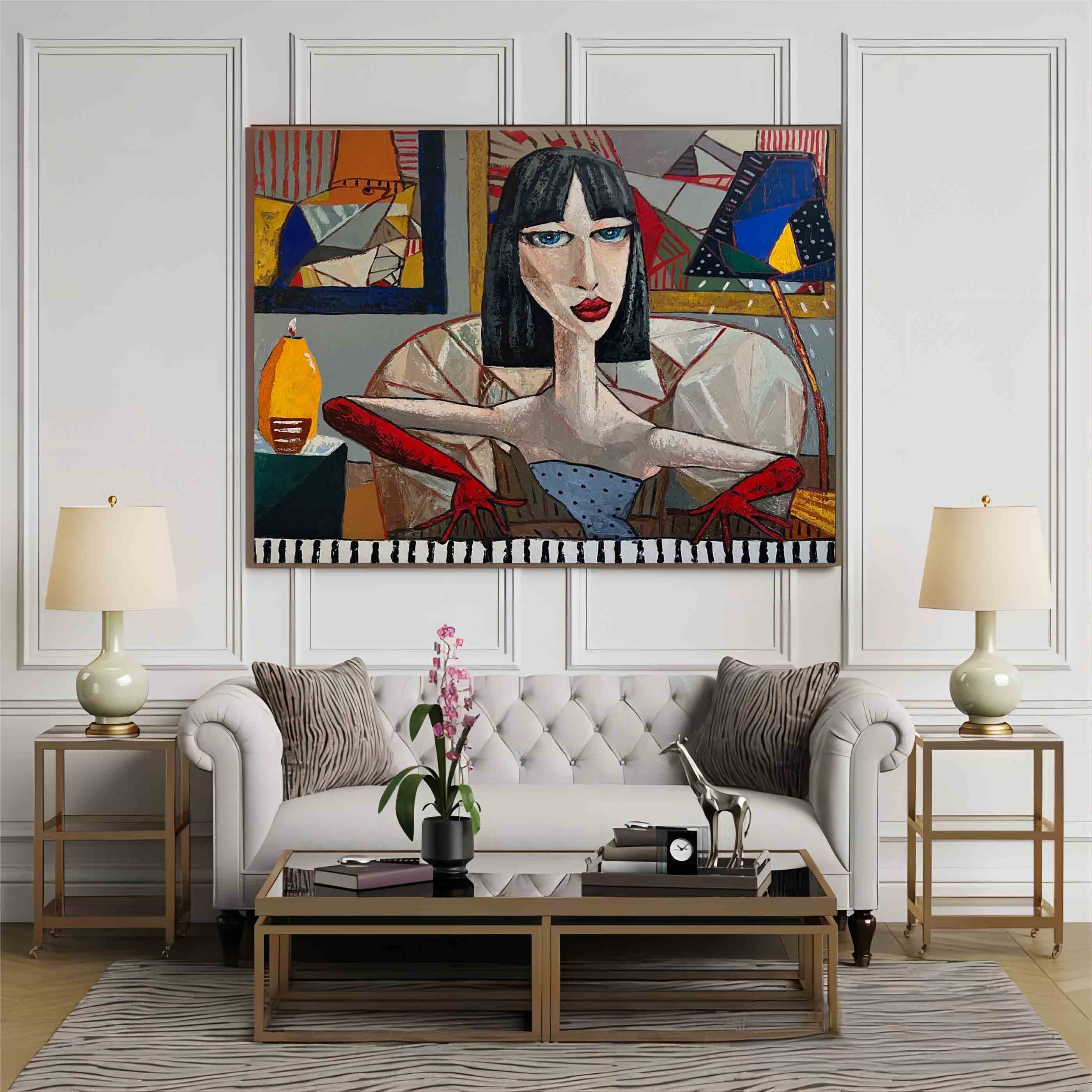 Pop Art Painting hand - painted #HM32