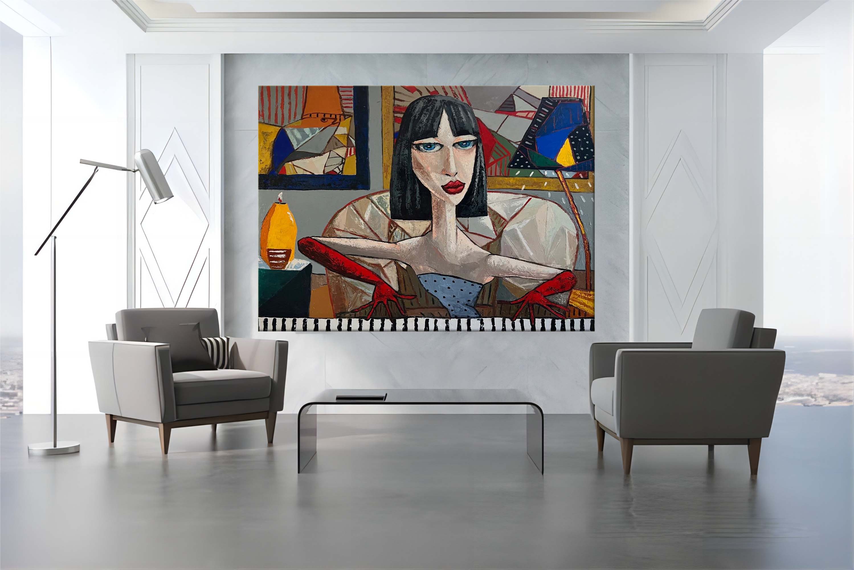 Pop Art Painting hand - painted #HM32