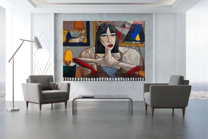 Pop Art Painting hand - painted #HM32