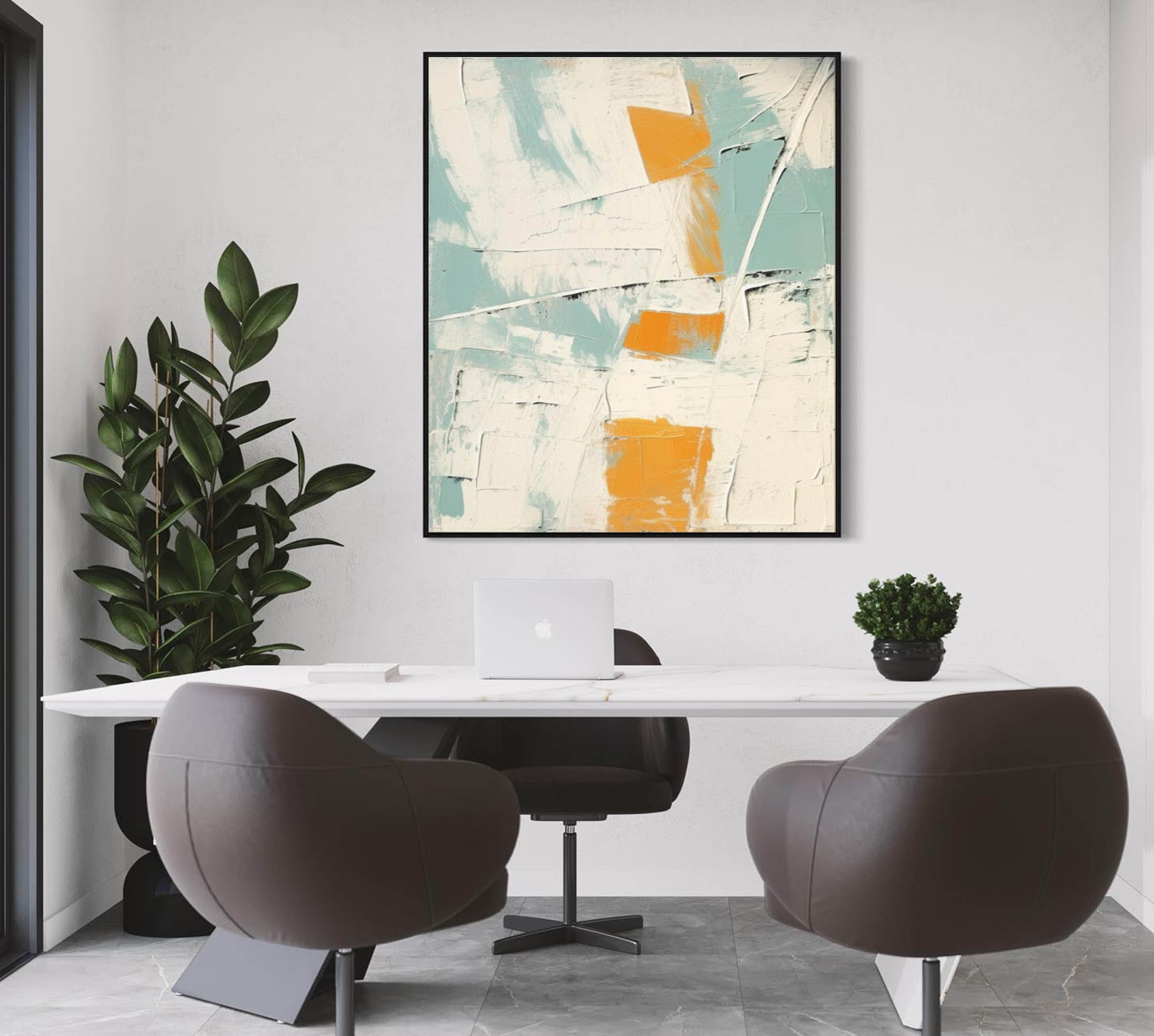 Contemporary Minimalist Art Painting hand - painted #HM169
