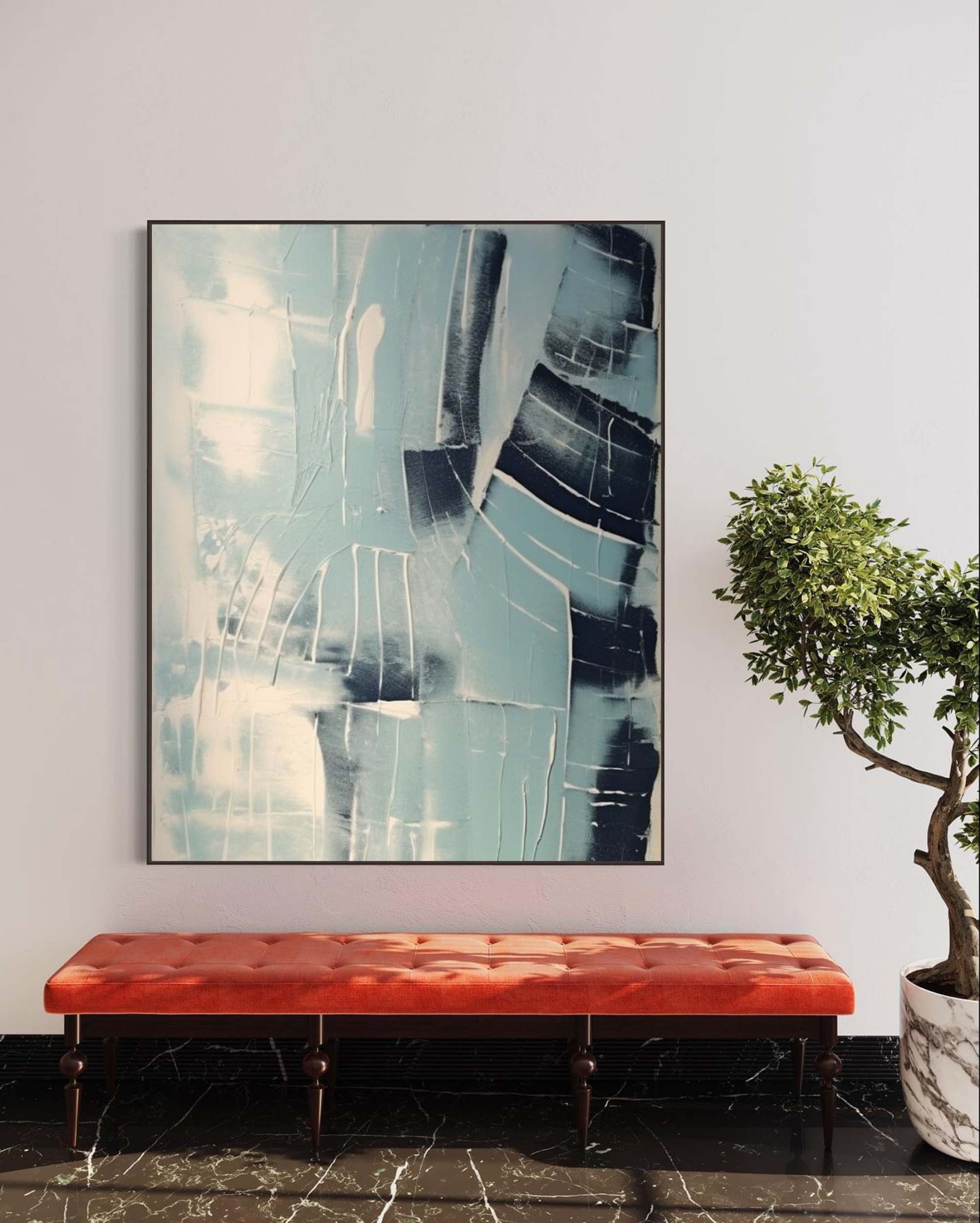 Contemporary Minimalist Art Painting hand - painted #HM571