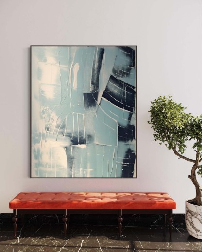 Contemporary Minimalist Art Painting hand - painted #HM571