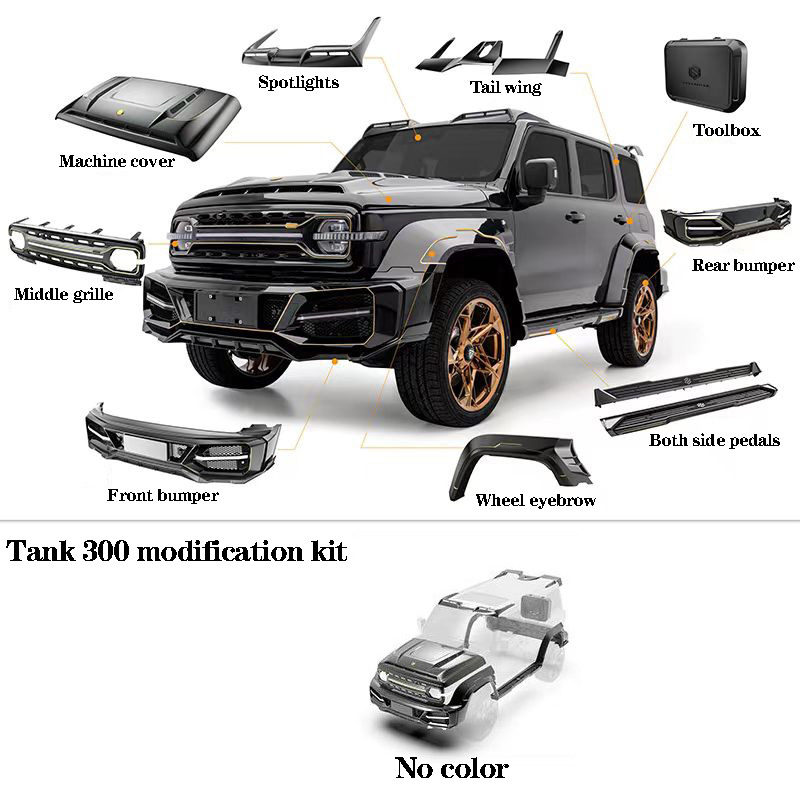 For Great Wall GWM WEY TANK 300 Tank 300 Accessories External Modification Shadow Surround Appearance Kit 2022 2023 2024