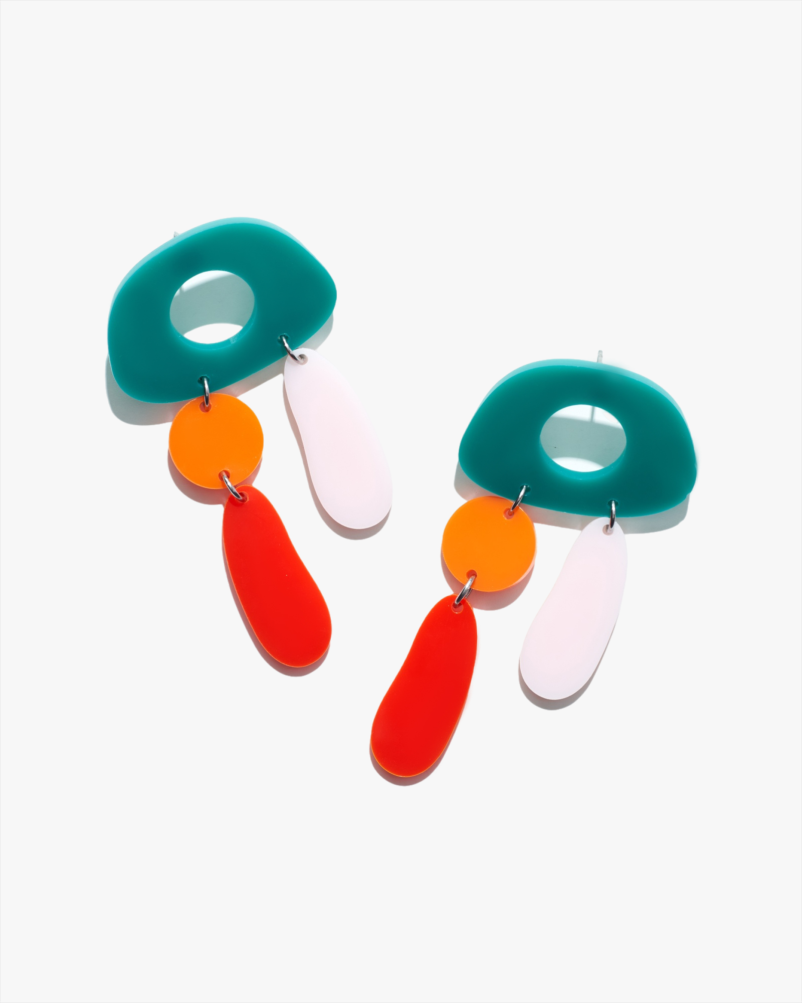 Modern Palette Earringsacrylic earringsred,greenwomen's gift