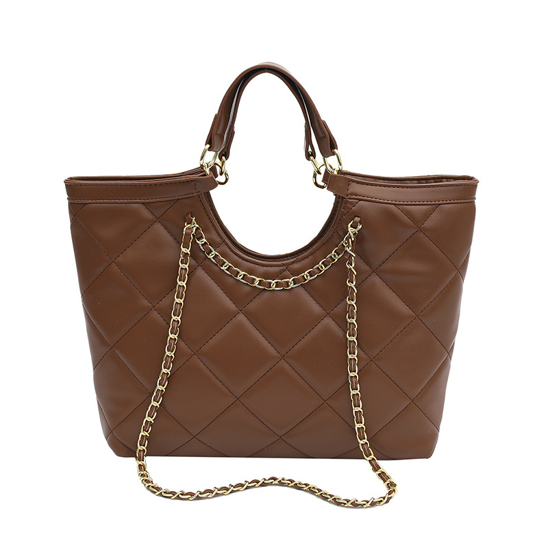 El nuevo Alta capacidad forma a cuadros piel de becerro bolso de cadena