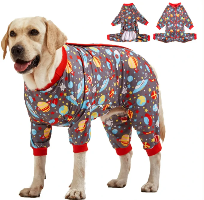 LovinPet Large Dog Pajamas Space Theme