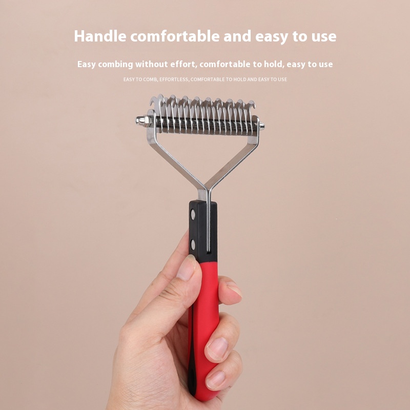 Pet comb dog hair pulling beauty double-sided needle comb cat comb hair removing cat comb knot opening hair removal comb