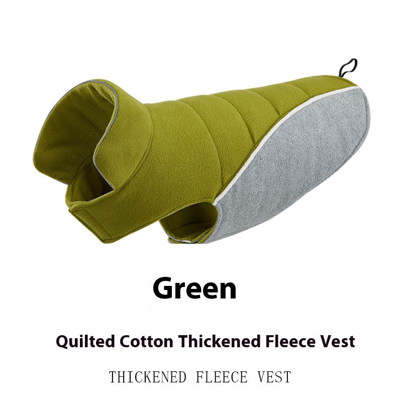 Pet autumn/winter clothes dog thickened warm cotton coat large dog Dubin hound outdoor keep warm vest double-sided wearable