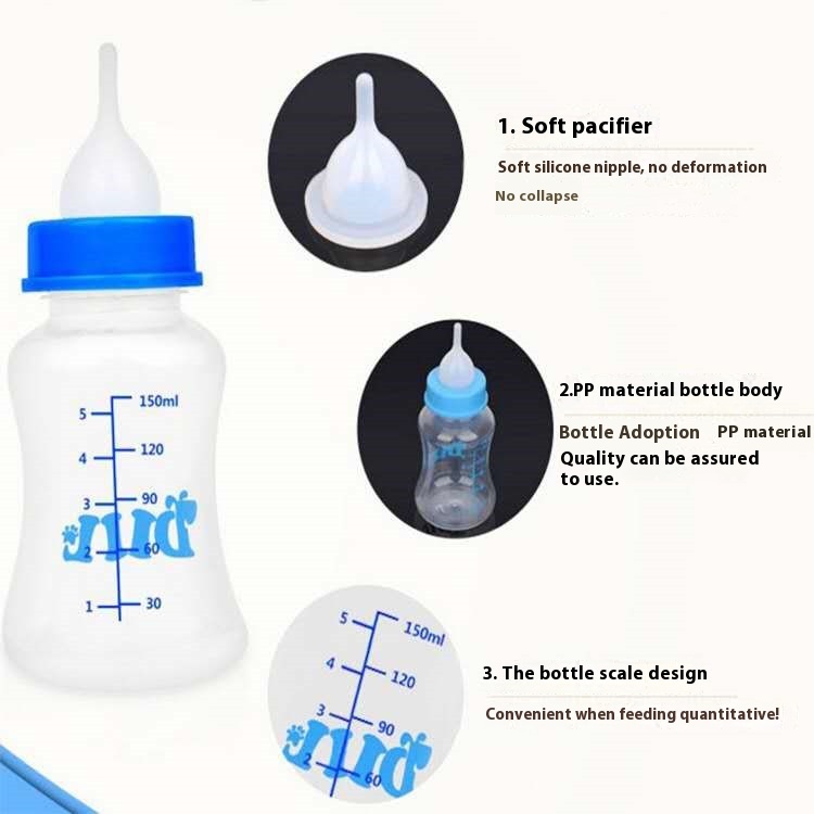 Pet milk bottle 60 ML150ML Teddy newborn puppy cat feeding bottle set dog feeding bottle nursing