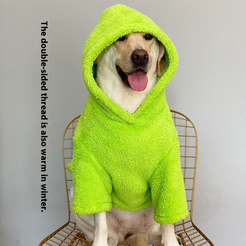 Warm Winter Dog Hoodies for Large Dogs - Thick Fleece Hoodies for Labradors & Golden Retrievers