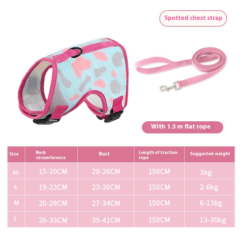 Pet hand holding rope vest dog hand holding rope reflective explosion-proof dog leash pet strap pet supplies