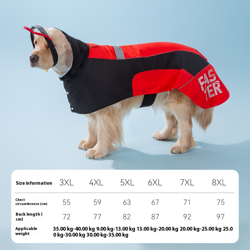 Best Dog Raincoat with Hood - Waterproof and Reflective Slicker for Large Dogs