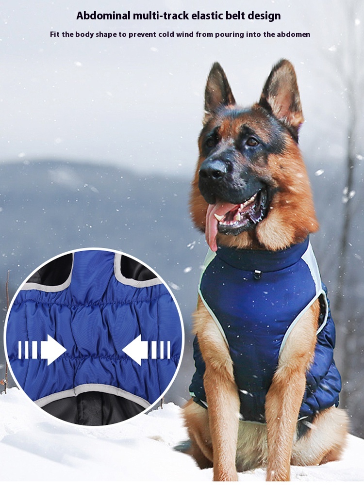 Dog clothes 2024 new winter clothes golden retriever thickened cotton-padded clothes German Shepherd Dubin large dog pet traction clothes