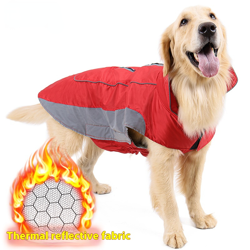 Pet thermal reflection thermal technology fall/winter jacket vest big dog waterproof reflective thermal clothing