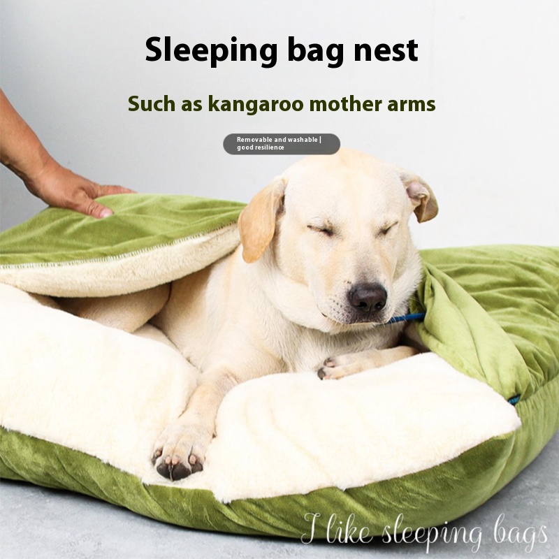 Dogs pocket plush removable and washable autumn and winter Korean style small Lingti warm nest