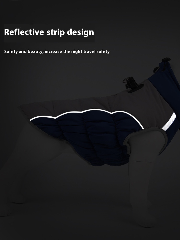 Dog clothes 2024 new winter clothes golden retriever thickened cotton-padded clothes German Shepherd Dubin large dog pet traction clothes