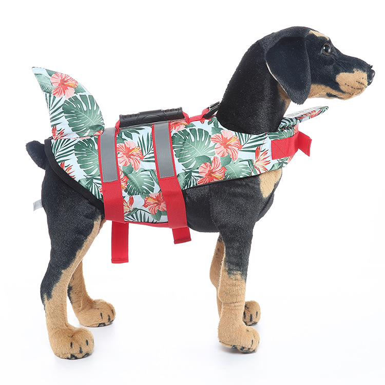 Cartoon Fishtail Dog Life Jacket | Anti-Drowning Vest for Medium and Large Dogs
