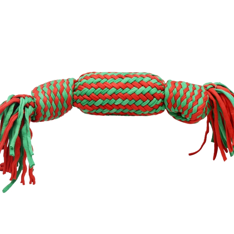 Pet bends and hitches sounding toy factory in stock wholesale dog chewing rope sounding plush cotton string