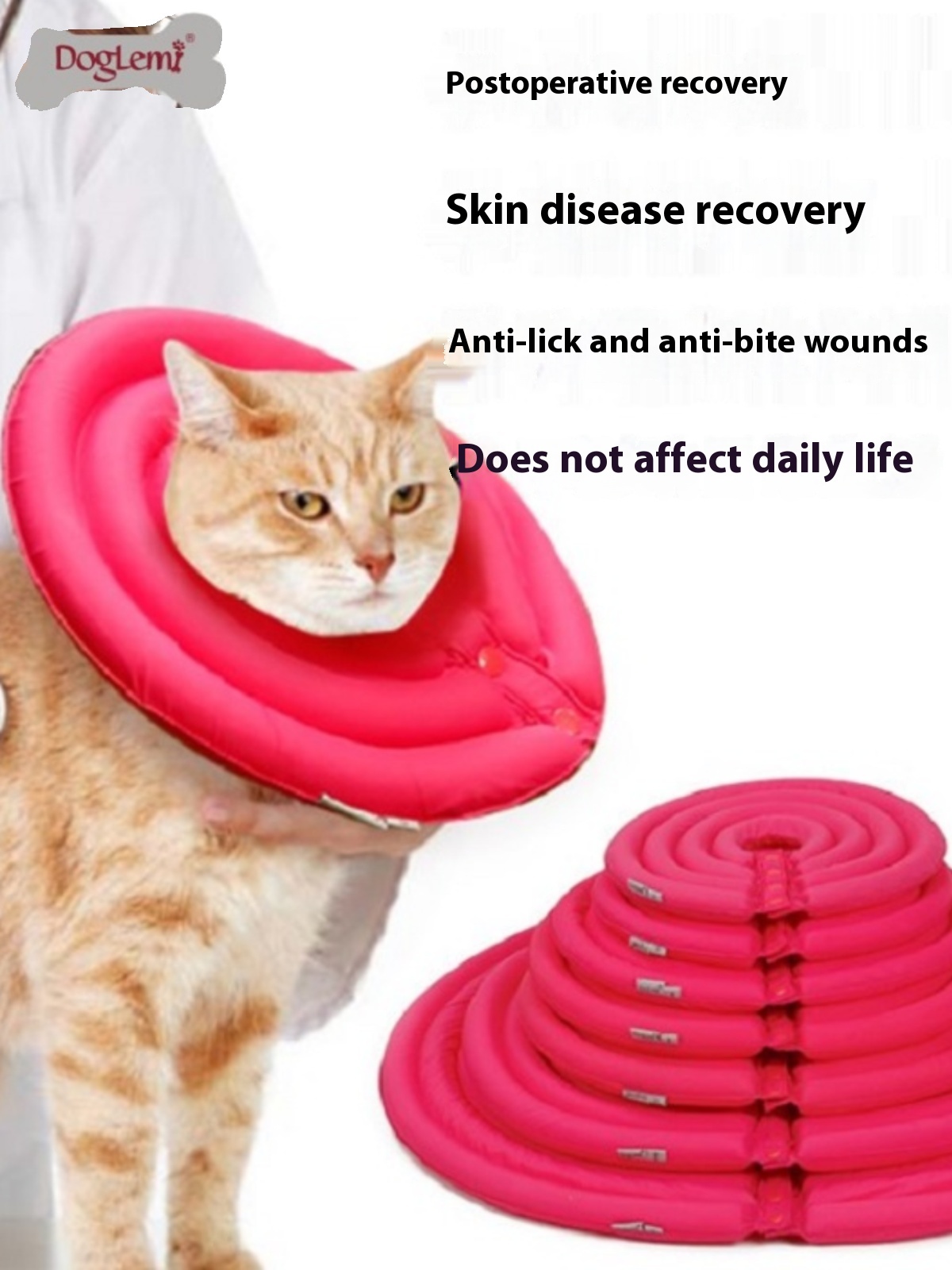 Pet head cover anti-bite ring soft large small dog golden retriever cat collar anti-licking anti-scratch dog Elizabeth ring
