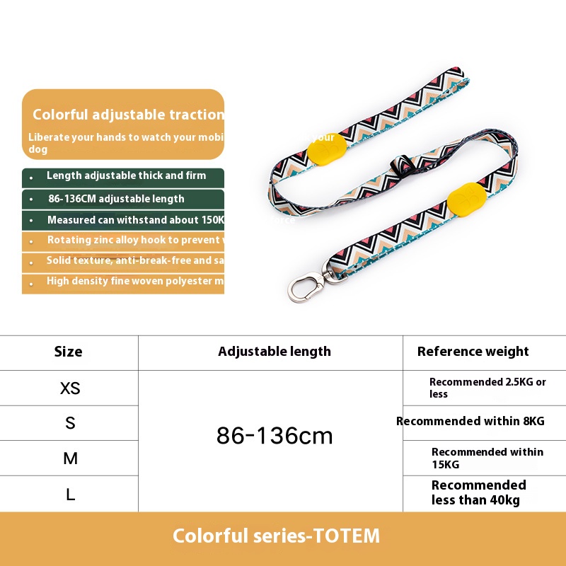 Colorful dog hand holding rope retractable adjustable dog chain anti-lost collar pet dog leash