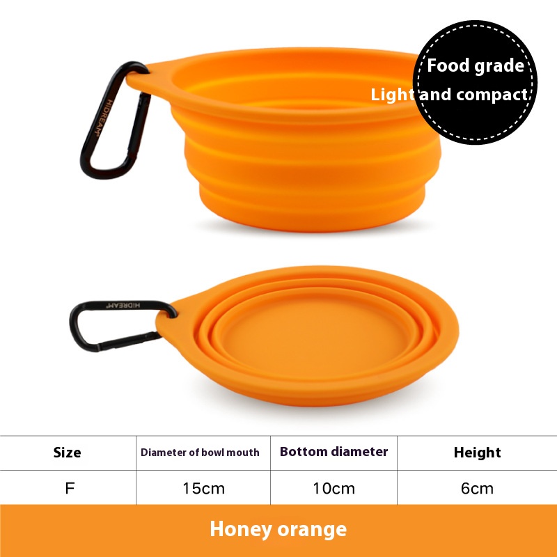 Dog bowl silicone foldable bowl large dog outdoor out pet cups portable foldable dog basin cat bowl