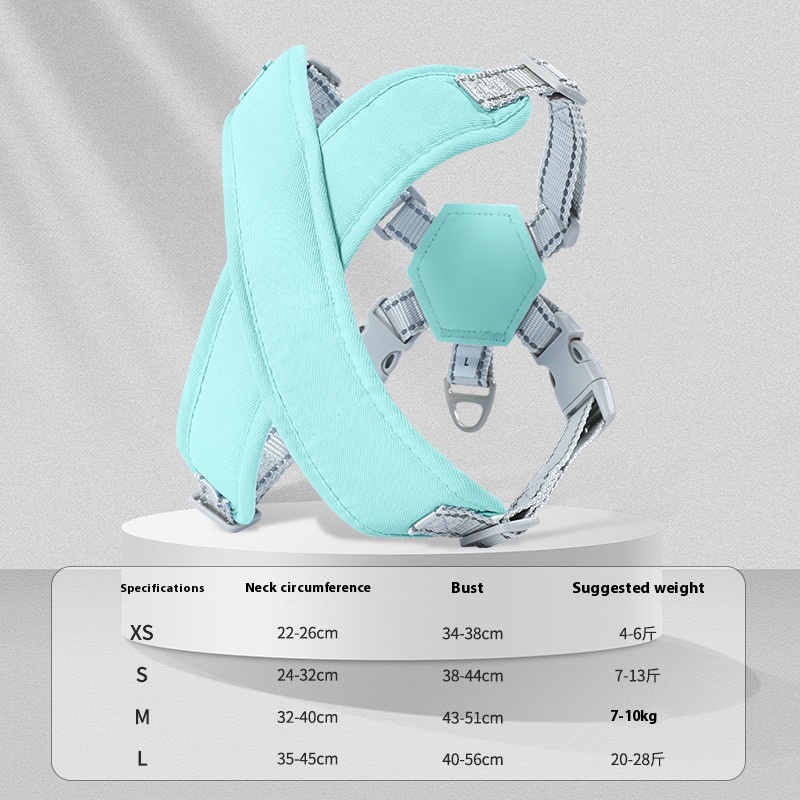 New dog hand holding rope vest-style small dog adjustable anti breaking loose reflective chest strap dog leash dog chain