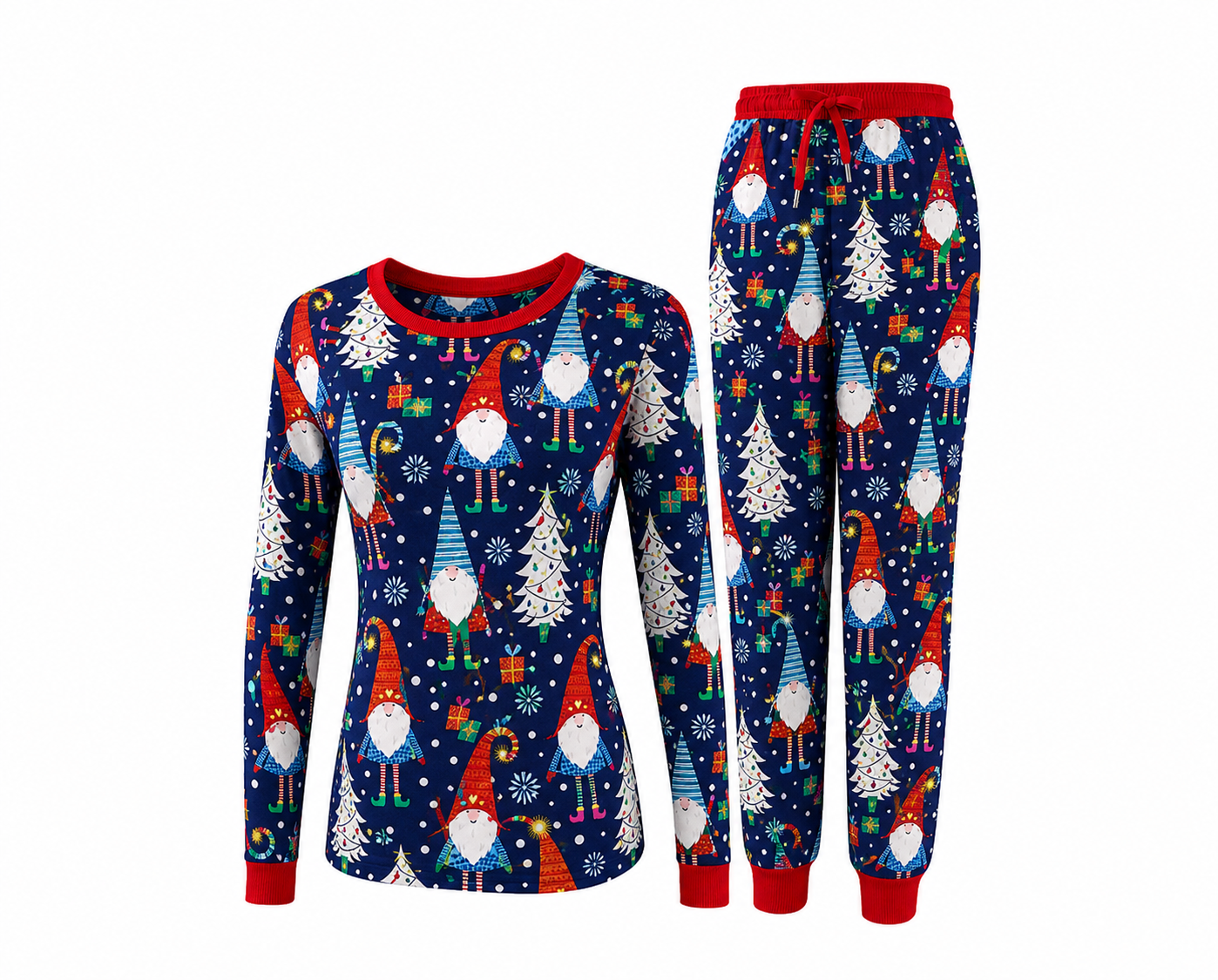 2-Piece Pet & Human Long Sleeve Pajama Set - Merry Christmas Prints
