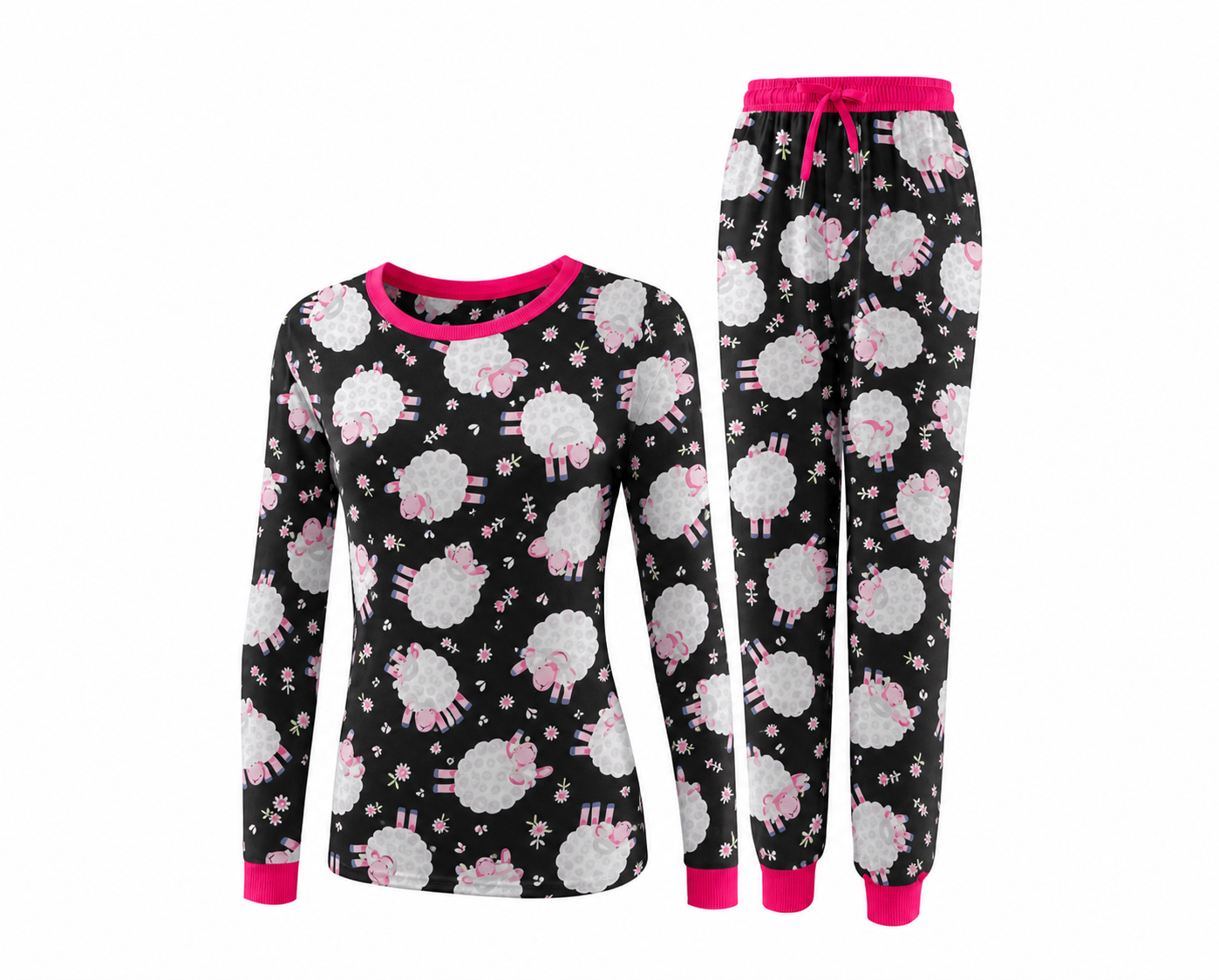 2-Piece Pet & Human Long Sleeve Pajama Set - Cute Critters Prints