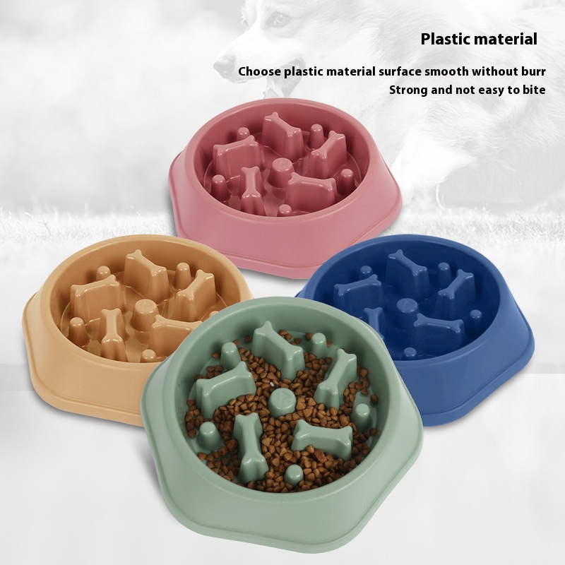 Pet Bowl slow down Food Bowl feeder anti-choke slow feeding bowl food bowl color practical dog bowl pet supplies small size dog tableware