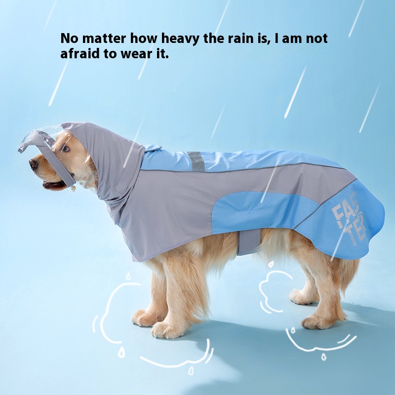 Best Dog Raincoat with Hood - Waterproof and Reflective Slicker for Large Dogs