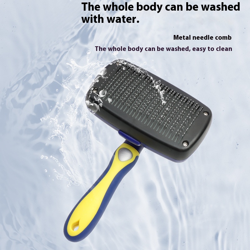 Pet comb cat automatic hair comb cat comb dog hair remover self-cleaning needle comb pet supplies