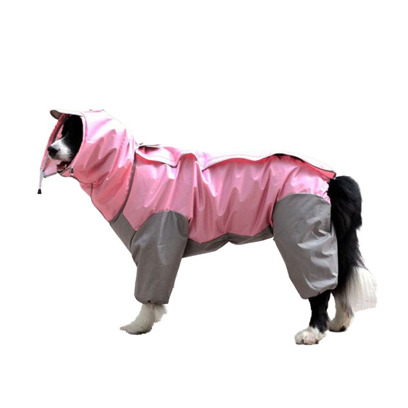 Four-Legged Dog Raincoat for Medium to Large Breeds - Waterproof, All-Inclusive, Reflective