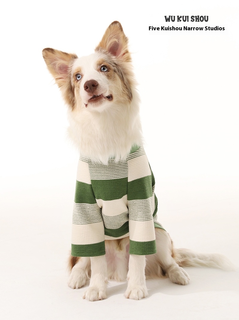 Dog clothes small and medium-sized dogs Schnauzer border collie golden retriever Labrador stripes t-shirt long sleeve