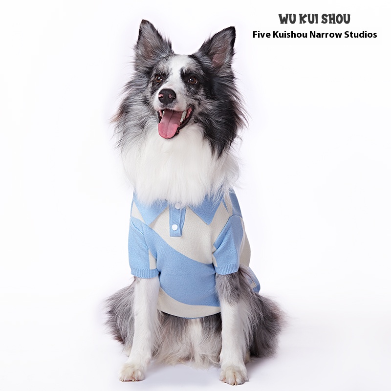 Pet dog clothes sweater border collie Shiba Inu Schnauzer cat sweater anti-lint spring and autumn