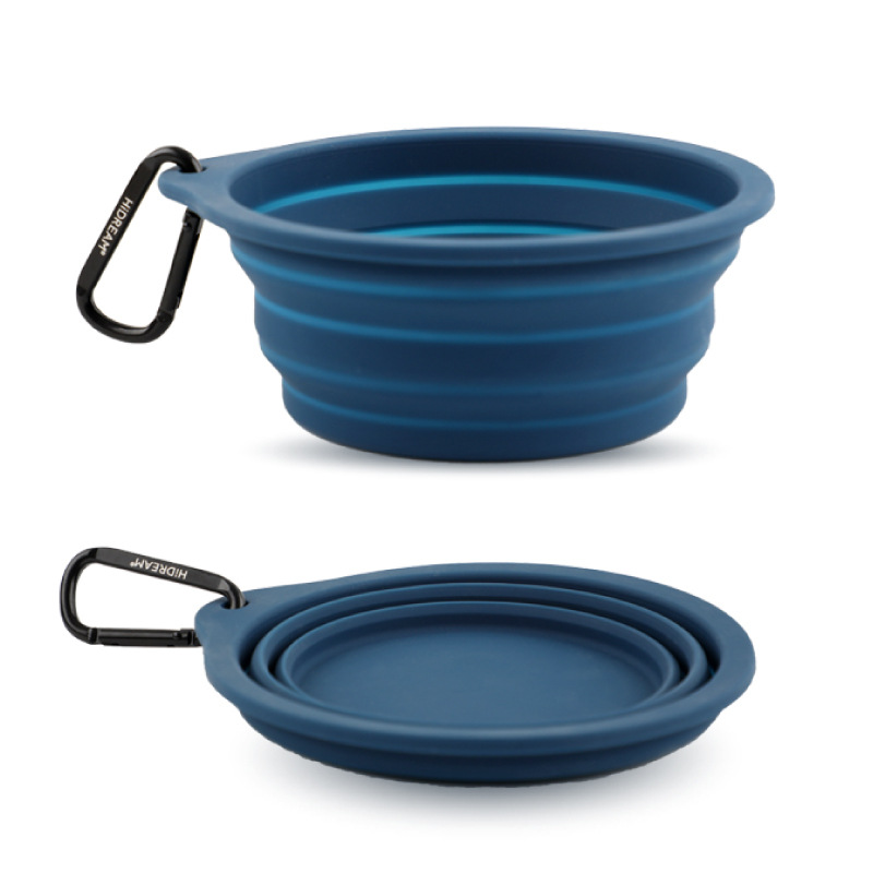 Dog bowl silicone foldable bowl large dog outdoor out pet cups portable foldable dog basin cat bowl
