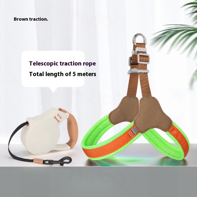 didogpet dog chest and back summer breathable dog hand holding rope small and medium-sized dogs Corgi Bichon outing dog leash