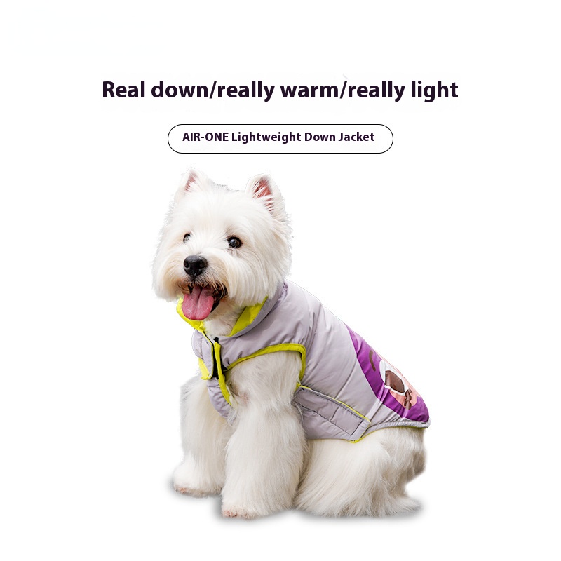 Jacket double-sided wear autumn and winter dog cat clothes pet vest warm